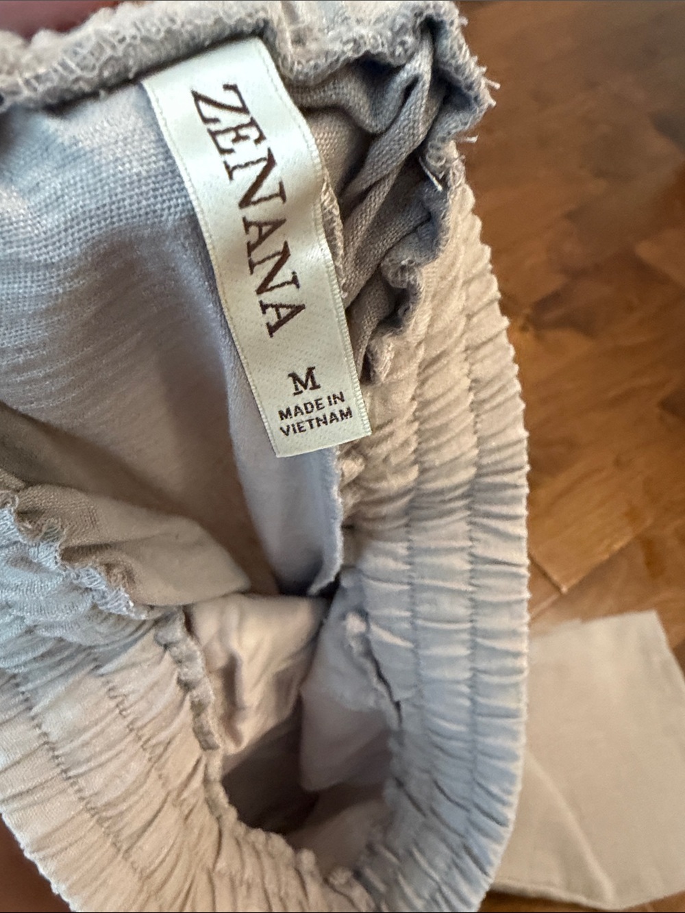 Zenana Outfitters Taupe Wide-Leg Drawstring Pants - Picture 4 of 4